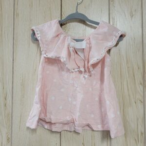 Lilly Wicket Pink Polka Dot Baby Girl Top 6-9M